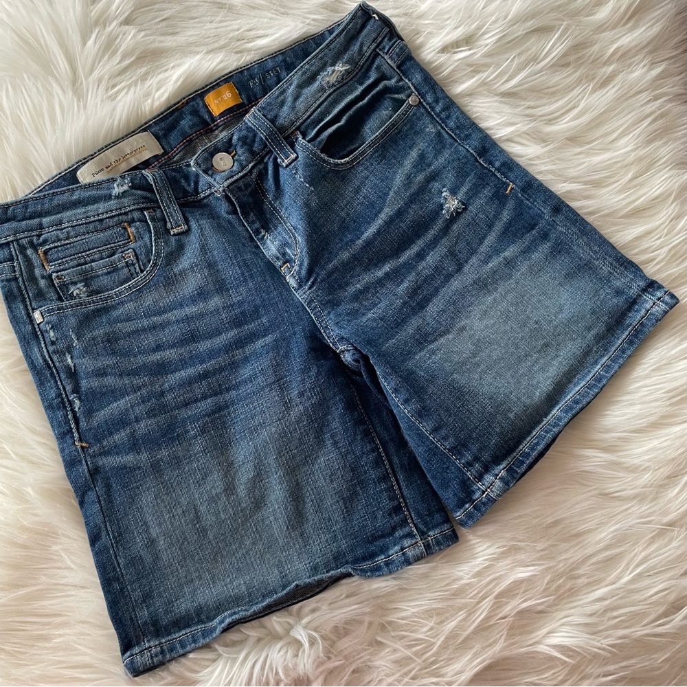 Anthropologie Pilcro and the Letterpress Stet Distressed Jean Shorts Size 26